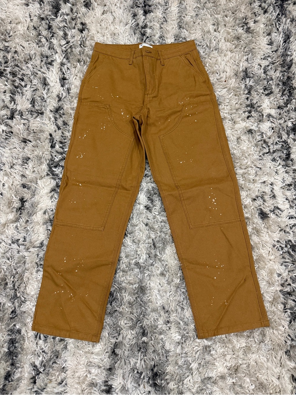 ASOS design men’s baggy carpenter pants with paint splatter design size 32/32